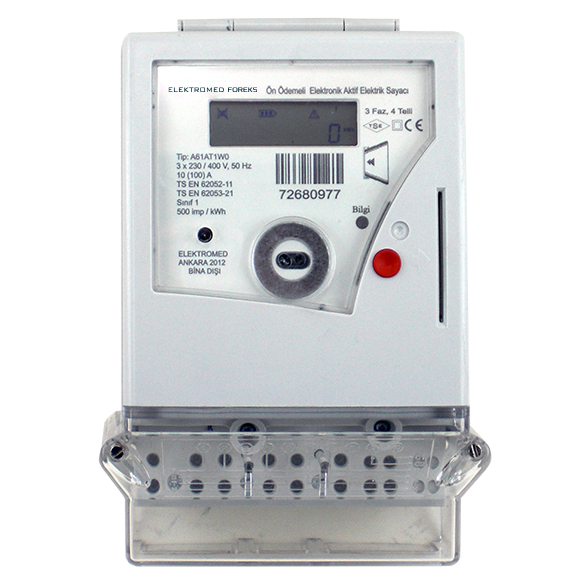 Elektromed A6 Three Phase Prepaid Electricity Meter