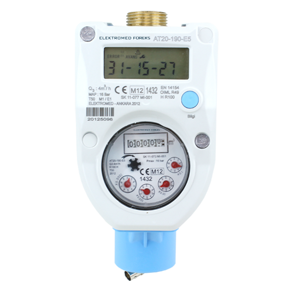 Elektromed AT15 - AT20 Prepaid Cold Water Meters (DN15 and DN20)