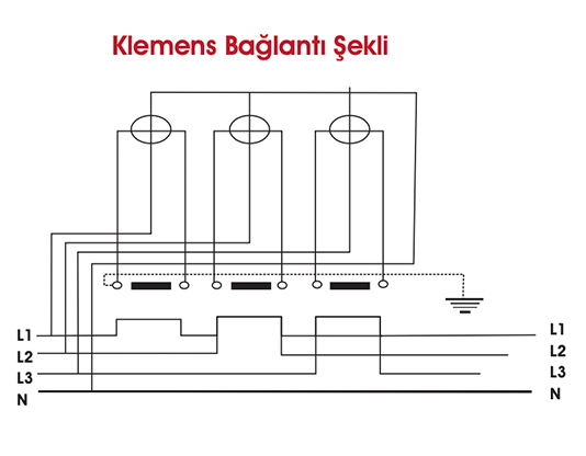 EC25TC Aktif/Reaktif X/5 Elektrik Sayacı Kroki